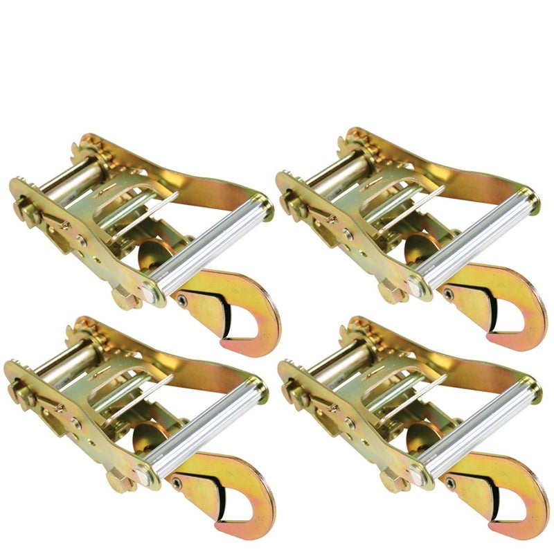 VULCAN Ratchet Strap Buckles - Snap Hooks - 4 Pack - 3,300 Pound Safe Working Load - Image 1